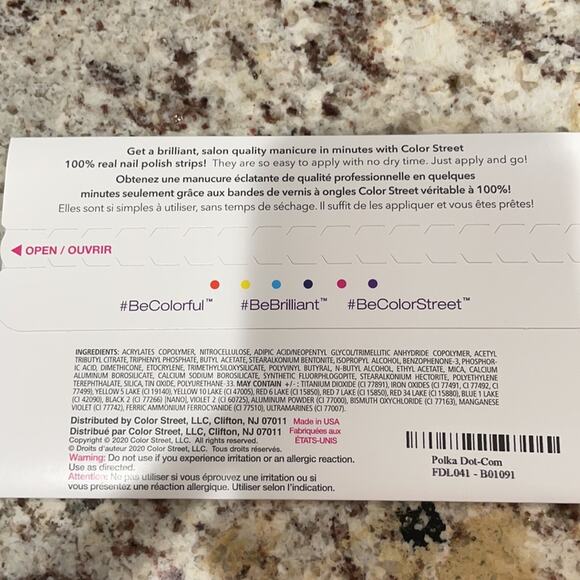 Color Street Polka Dot-Com Nail Polish Strips Clear Overlay - Picture 4 of 4
